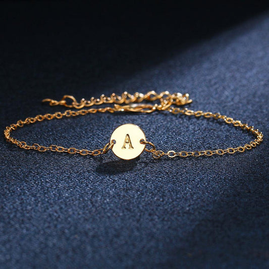 Adjustable Gold Letter Bracelets | Daily Wear A
