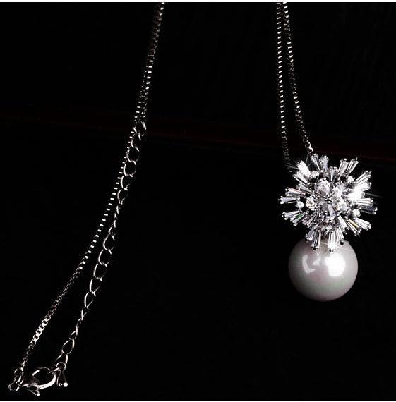 Pearl Zircon Necklace | Daily Wear