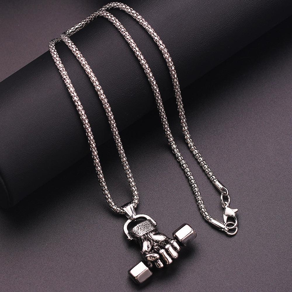 Gym Dumbbell Necklace | Fitness Jewelry