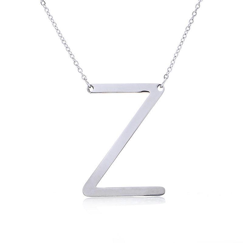 Initial Letter Pendant & Necklace | Gold Plated Silver Z