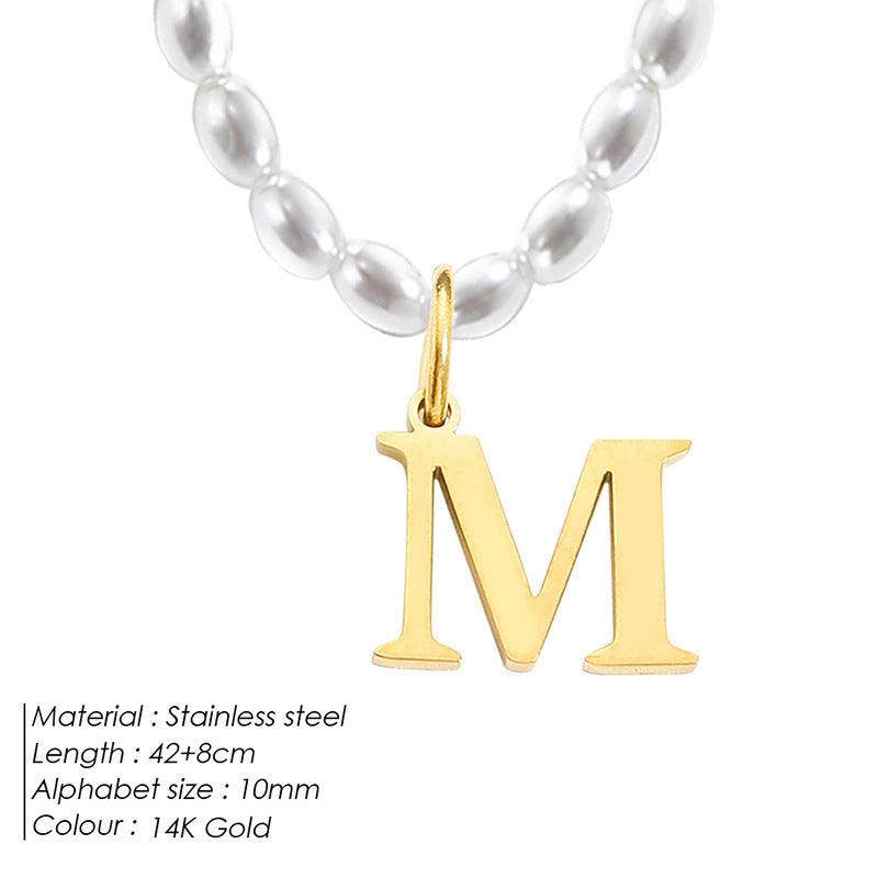 Elegant Alphabet Necklace | Daily Wear 2025 M 14K Gold