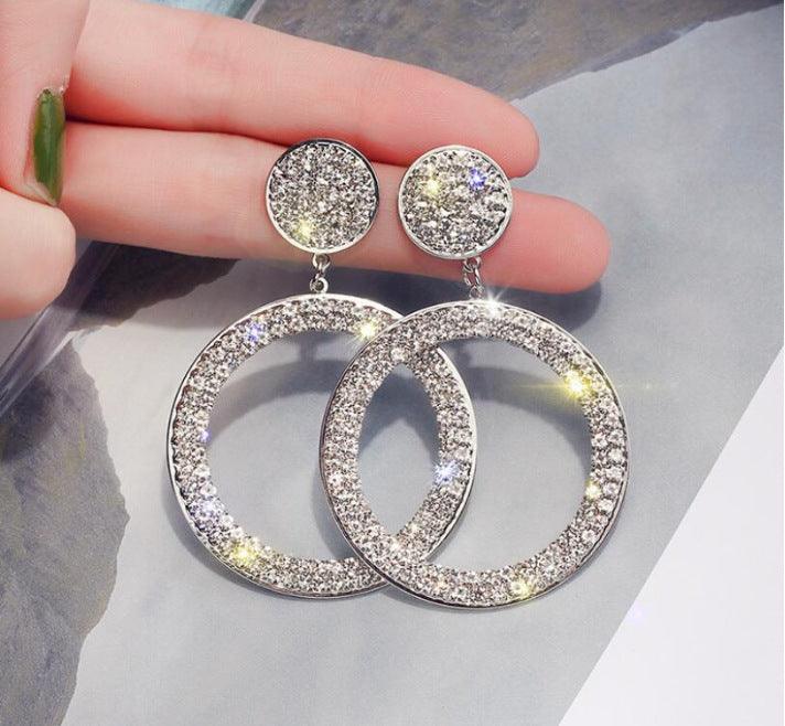 Exaggerated Circle Earring | Daily Wear Silver