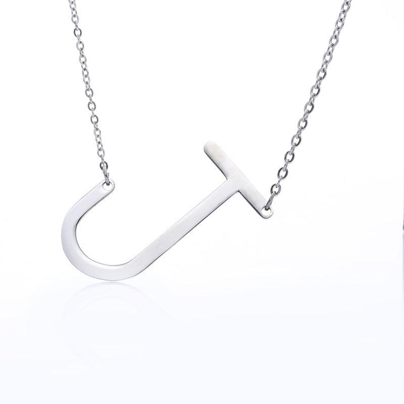 Initial Letter Pendant & Necklace | Gold Plated Silver J