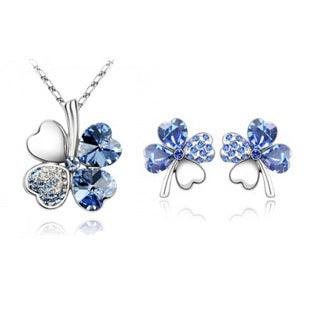 Four-Leaf Clover Necklace and Earrings | Daily Wear