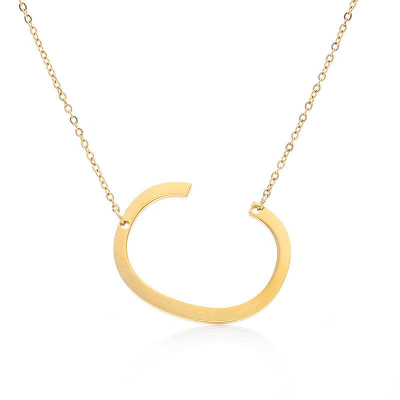 Initial Letter Pendant & Necklace | Gold Plated