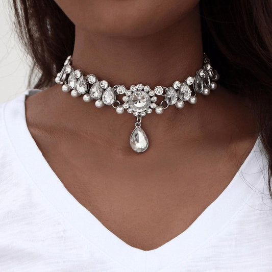 Ocean Goddess Crystal Choker Necklace | Fashion Collection