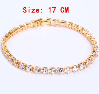 Cubic Zirconia Tennis Bracelet | Daily Wear White 17cm