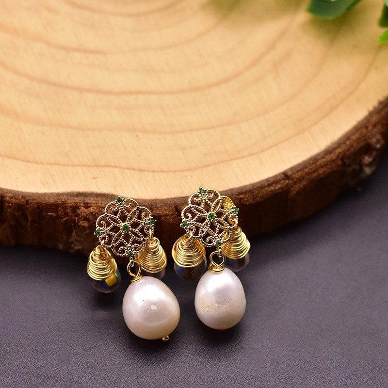 Natural Baroque Edison Pearl Earrings | Daily Wear