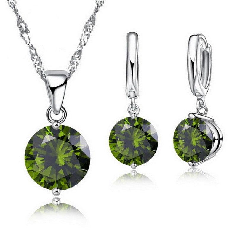 Austrian Crystal Necklace & Earrings Set - Daily Wear