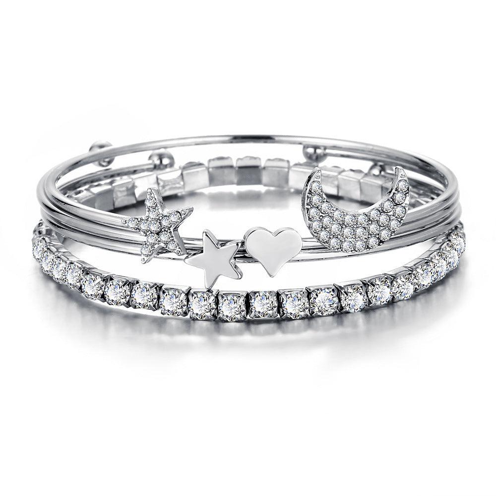 Elegant Moon Stars Cuff Bracelets | Beach Wear