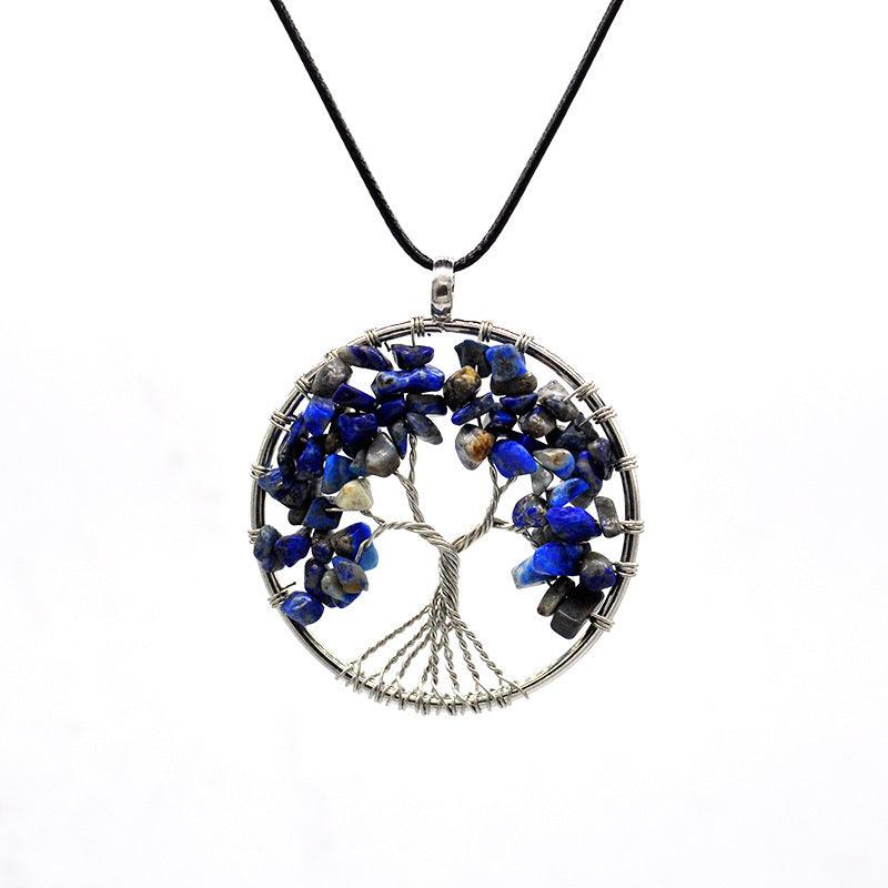 Kabala Life Tree Necklace | Fashion Jewelry Blue Rope