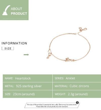 Love Anklet in 925 Sterling Silver | Summer Wear