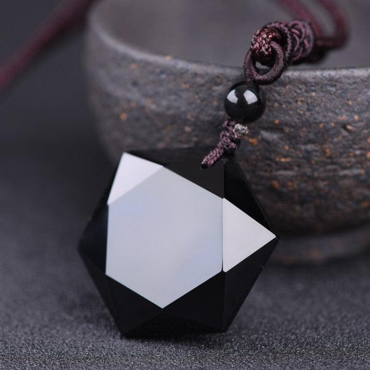 Obsidian Pendant Chain