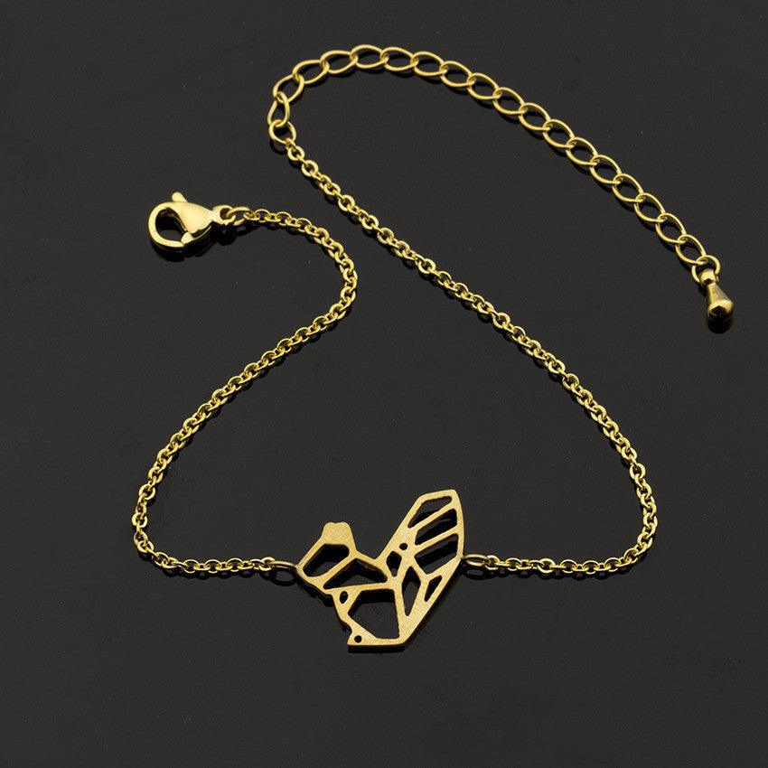 Gold Squirrel Origami Bracelet | Daily Wear Gold