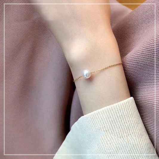 Japanese Akoya Sea Pearl Single Bracelet | Daily Wear