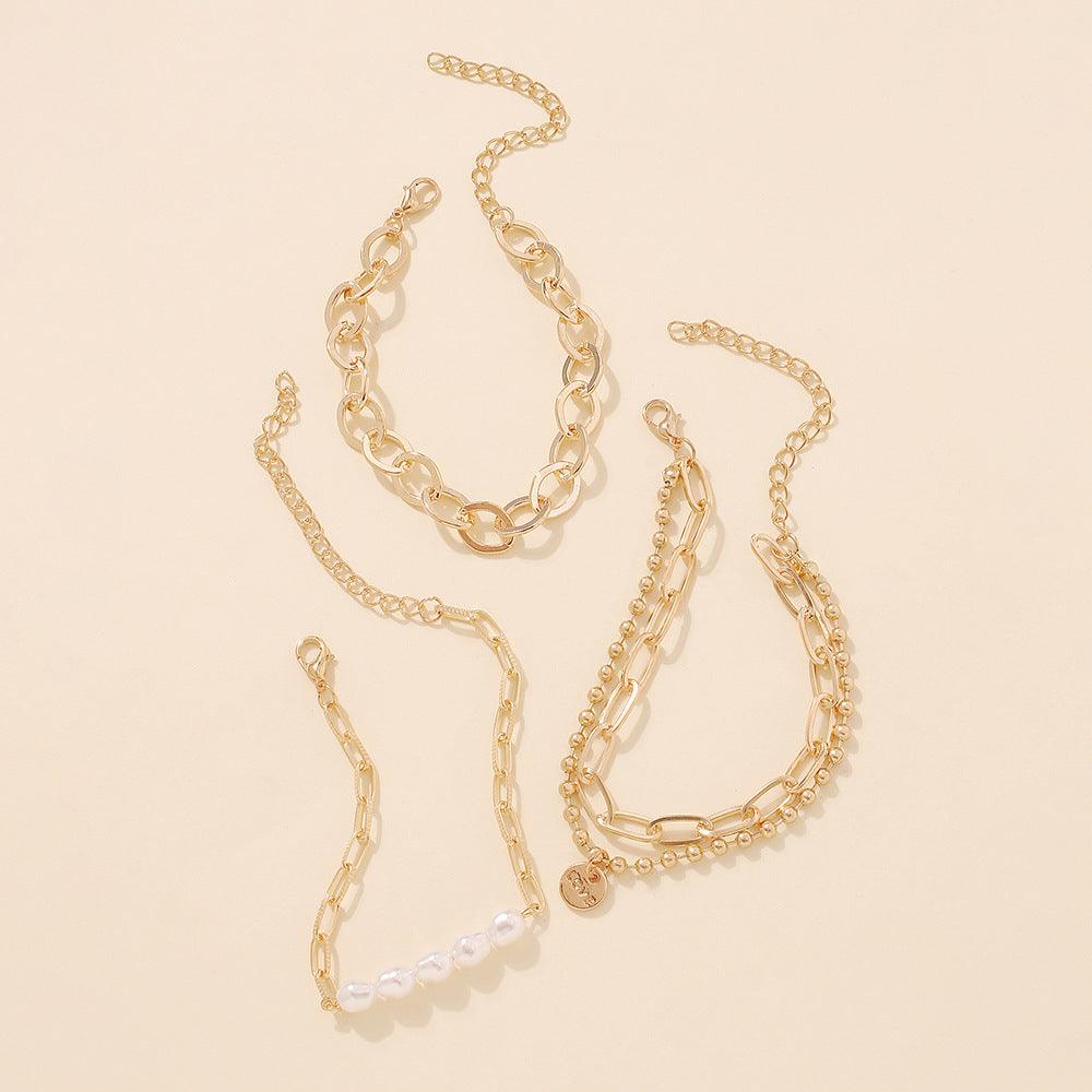 Geometric Retro Pearl Bracelet | Daily Wear
