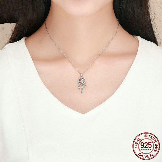 Dream Catcher Silver Necklace for Ladies | Daily Wear
