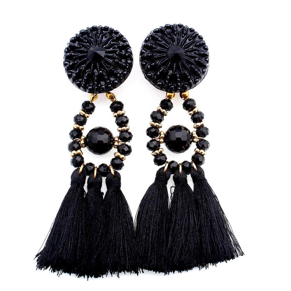 Tassel Earrings Earrings black