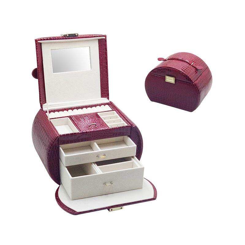 High-end Leather Jewelry Storage Drawer | Jewelry Storage Claret
