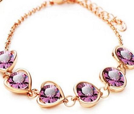 Peach Heart Jewelry Set | Daily Wear Collection