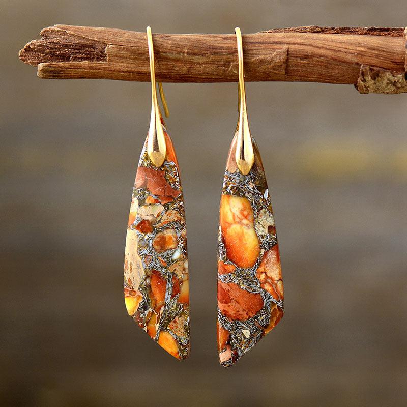 Bohemian Emperor Stone Geometric Earrings | Fashion Collection