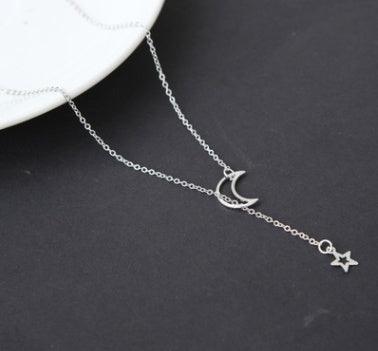 Moon Star Necklace | BoldlyBeautifuls Silver