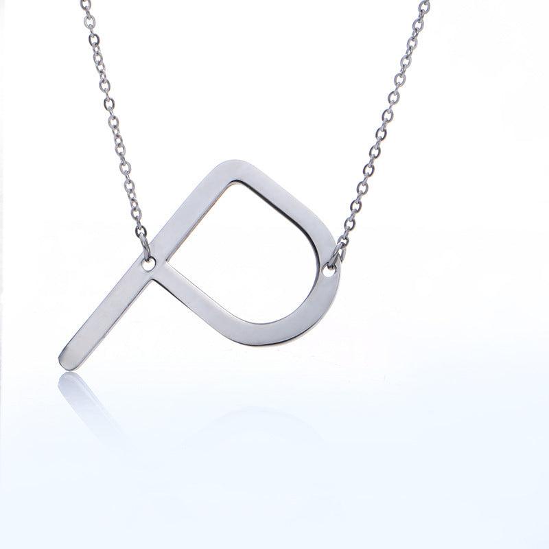Initial Letter Pendant & Necklace | Gold Plated Silver P