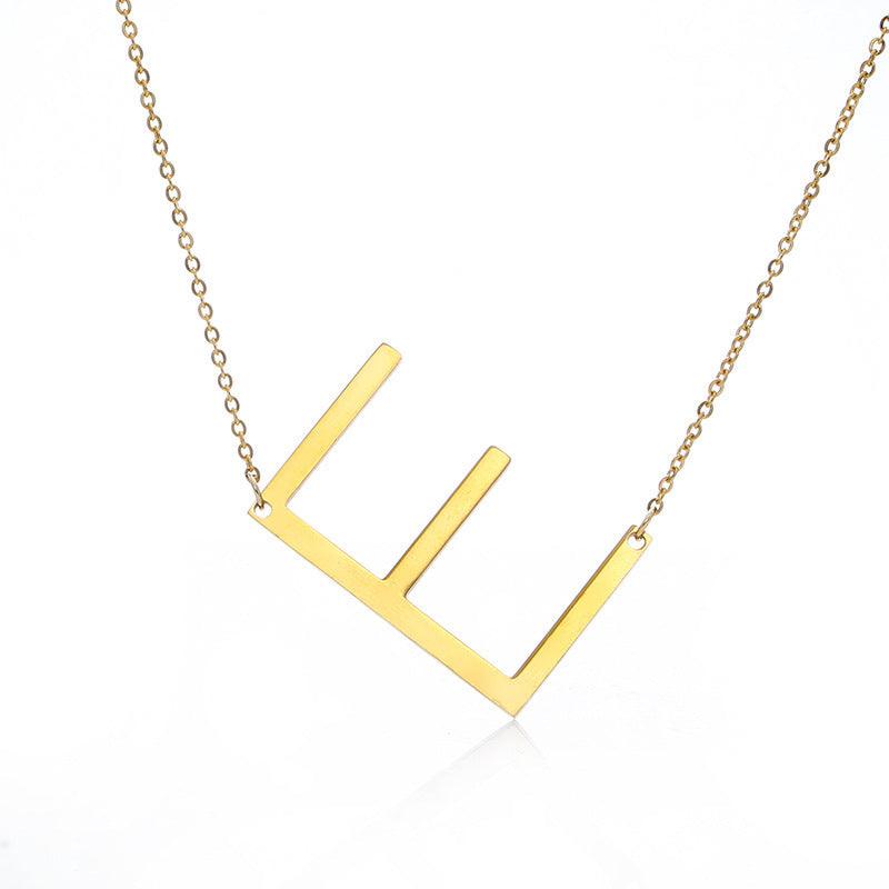 Initial Letter Pendant & Necklace | Gold Plated