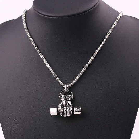 Gym Dumbbell Necklace | Fitness Jewelry