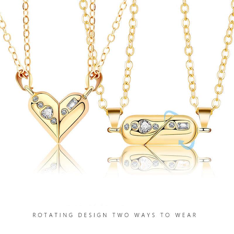 Love Couple Magnetic Stone Necklace - Daily Wear