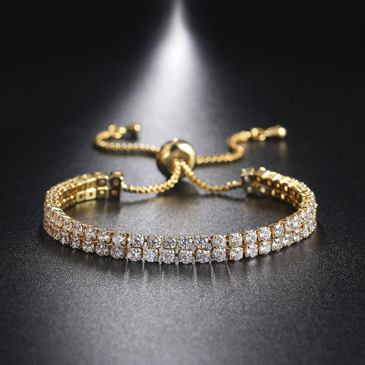Fashion Double Row Zircon Bracelet | Fashion Jewelry