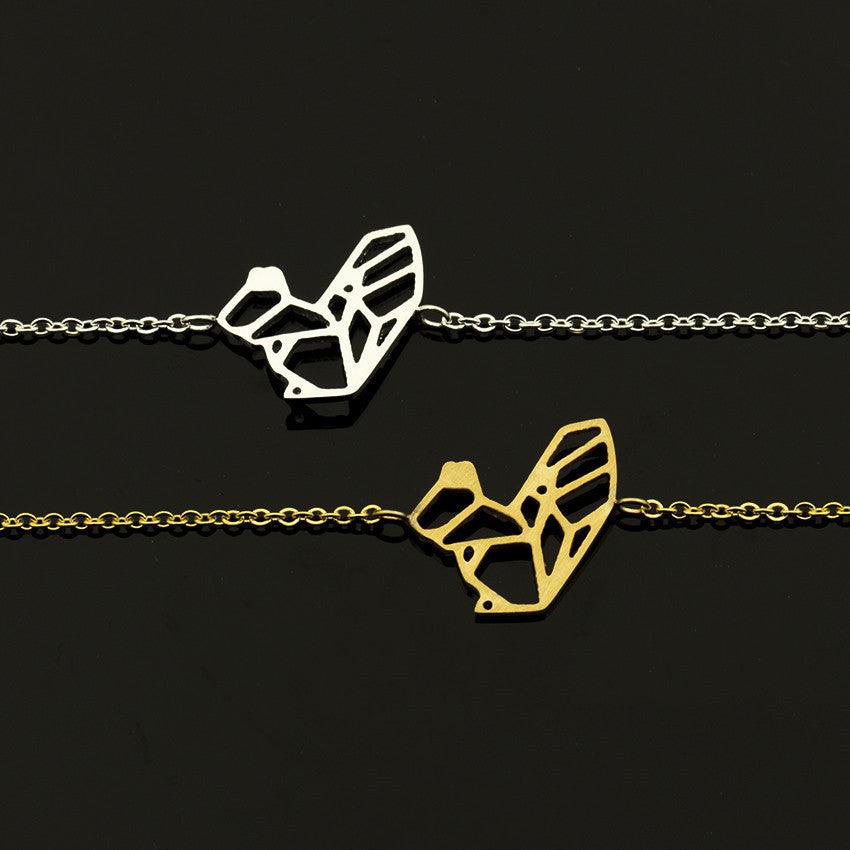 Gold Squirrel Origami Bracelet | Daily Wear