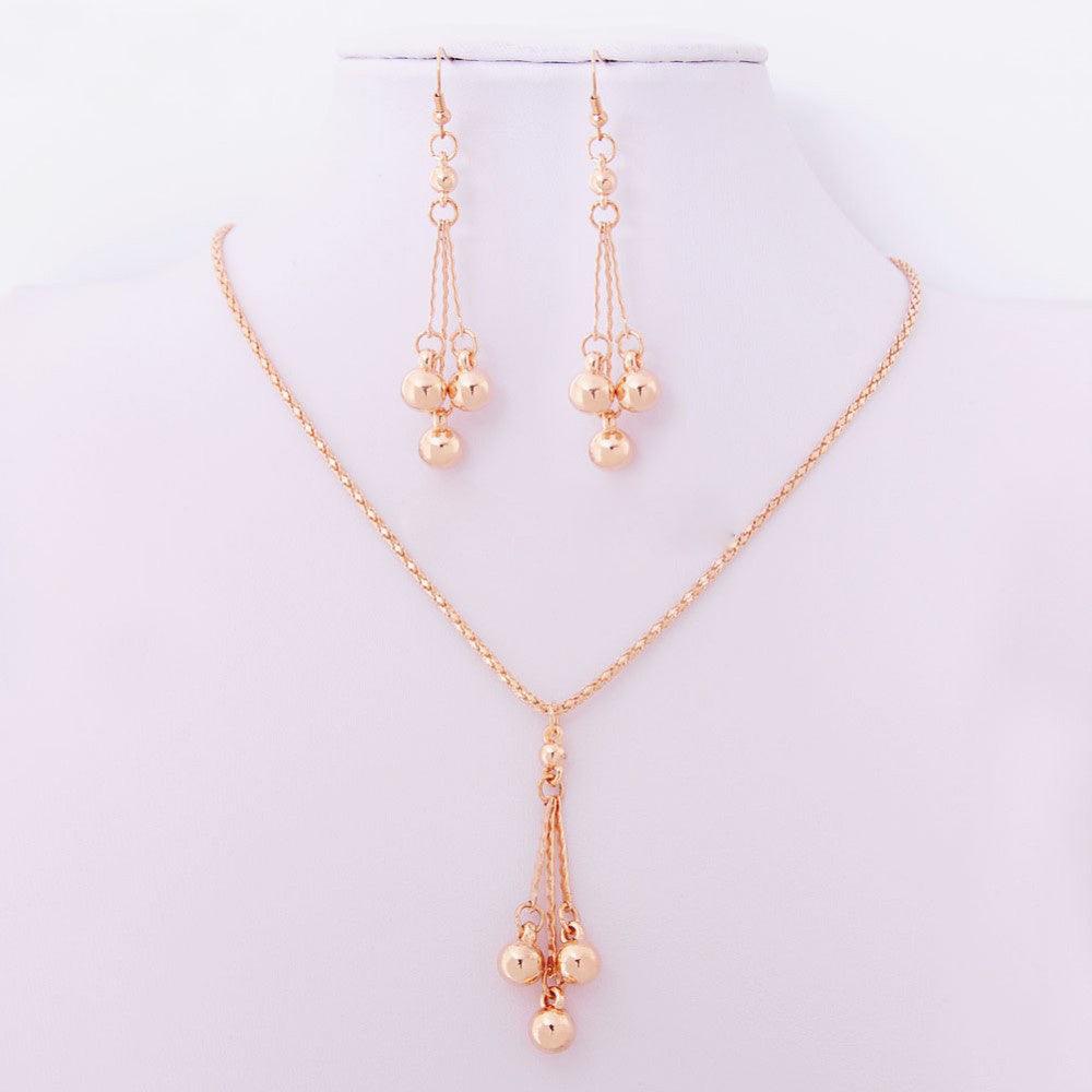 Elegant Earrings Necklace Jewelry Set | Party Wear