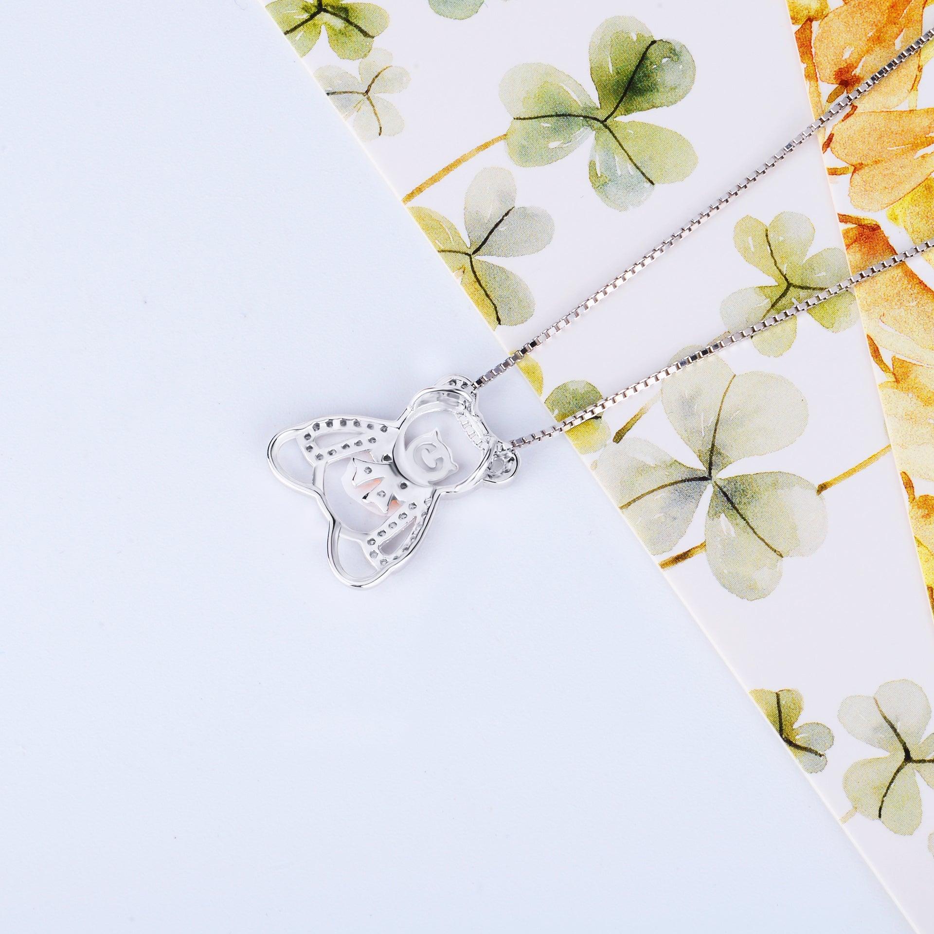 925 Silver Cute Bear Necklace | Daily Wear