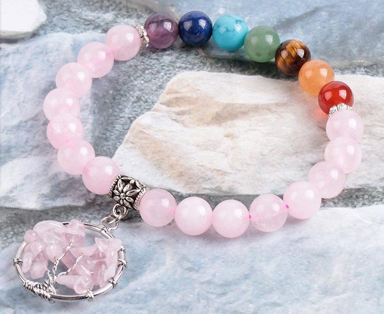 Elegant Crystal Beaded Bracelet | Yoga Collection Seven Chakras