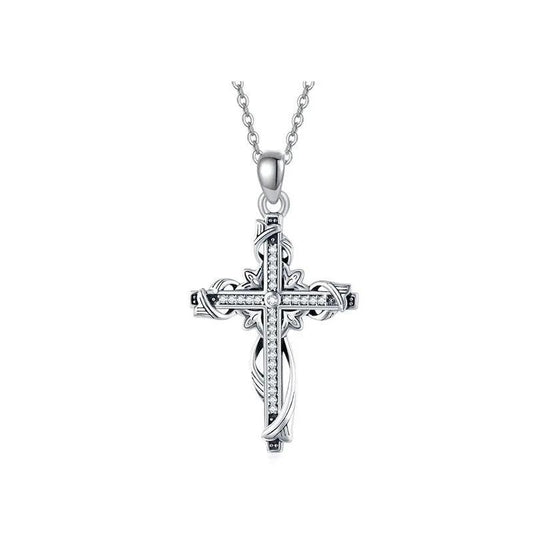 925 Sterling Silver - Cross Pendant Necklace