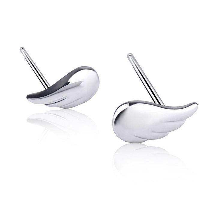 Angel Wings Stud Earrings in S925 Sterling Silver