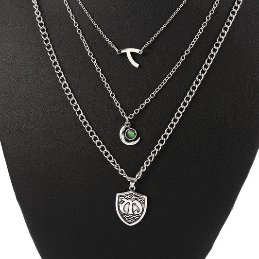 Multilayer Water Wave Short Necklace | Fashion Jewelry Silver