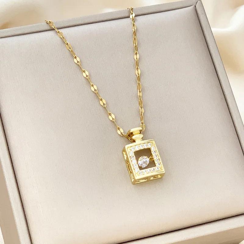 Perfume Bottle Necklace | Fashion Jewelry