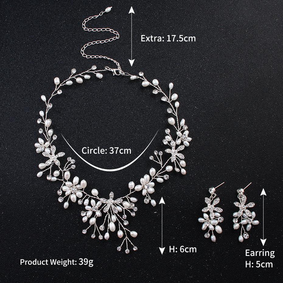 Elegant Pearl Necklace & Earring Set | Fashion Jewelry