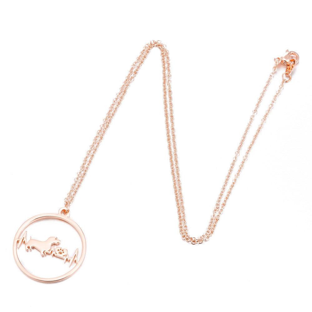 Pet Dog Paw Print Pendant Necklace | Pet Collection