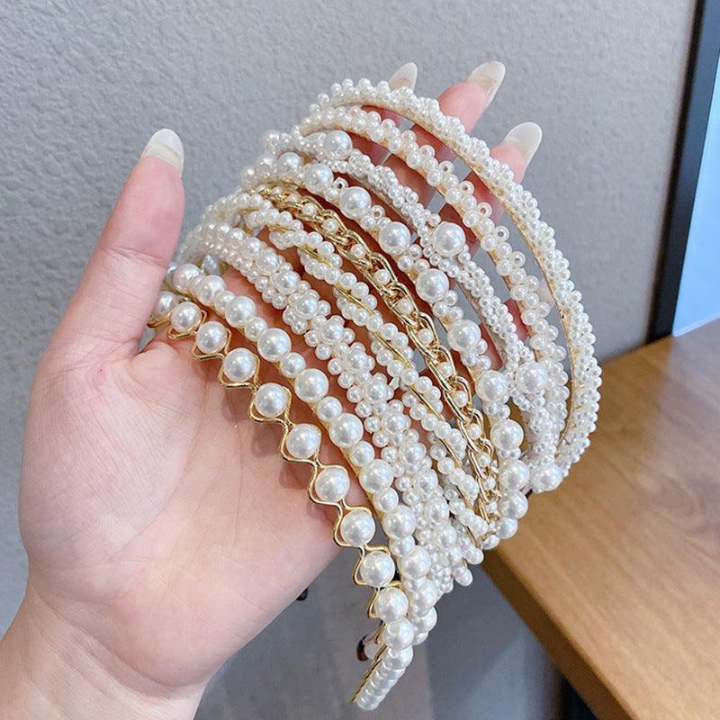 Elegant Thin Pearl Headband | Daily Wear