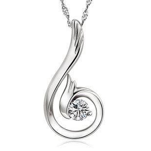 Fire Phoenix Zircon Necklace Pendant - Daily Wear Silver