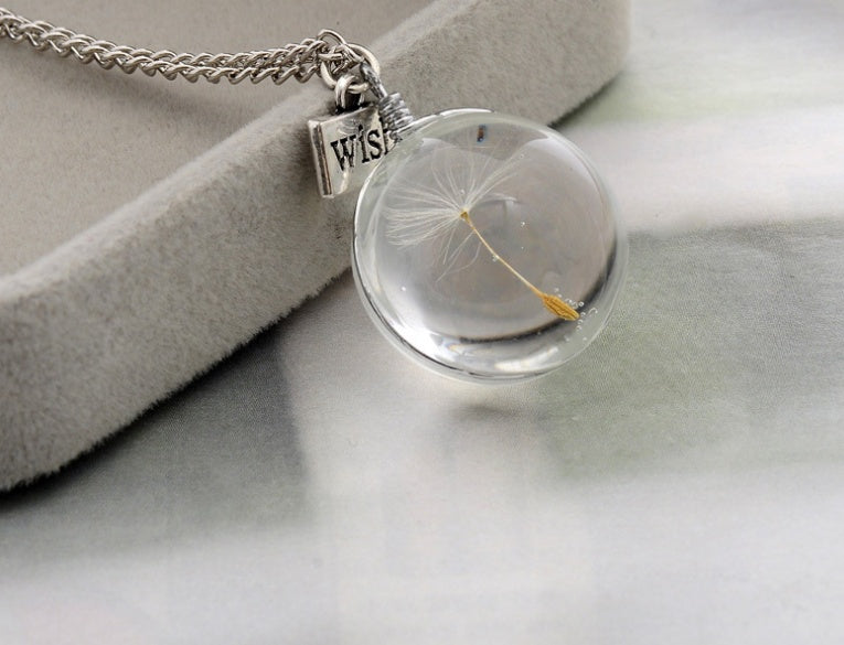 Dandelion Pendant Necklace | Fashion Jewelry