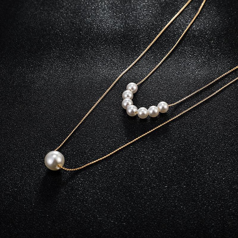 Double Pearl Fashion Necklace | Daily Wear