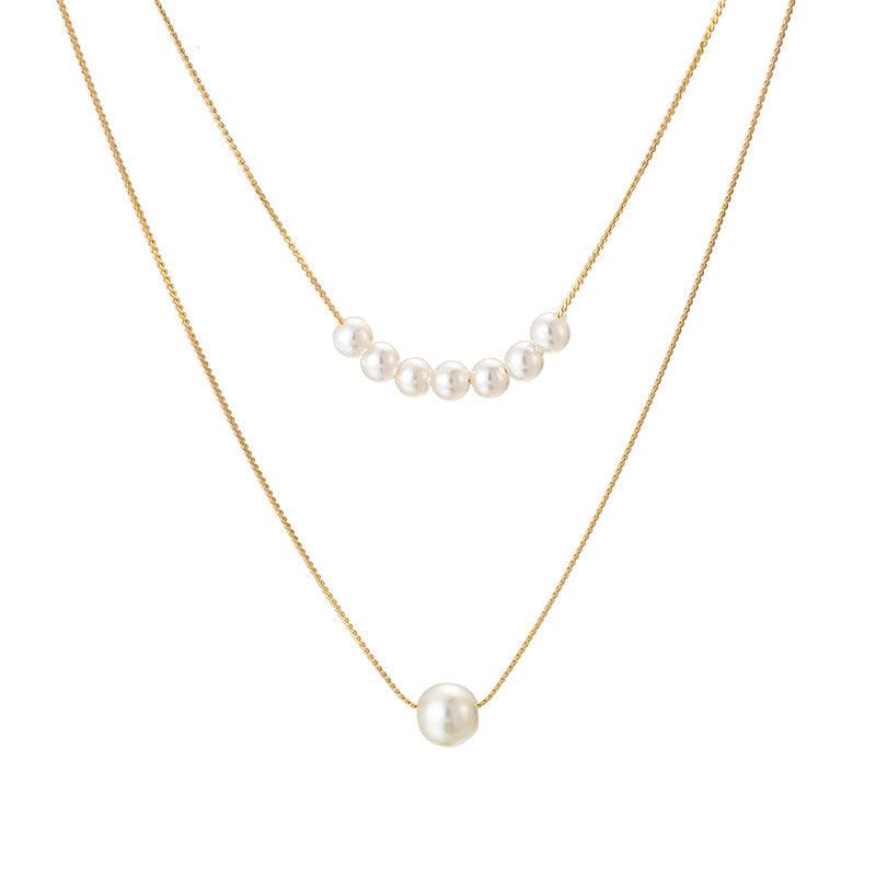 Double Pearl Fashion Necklace | Daily Wear