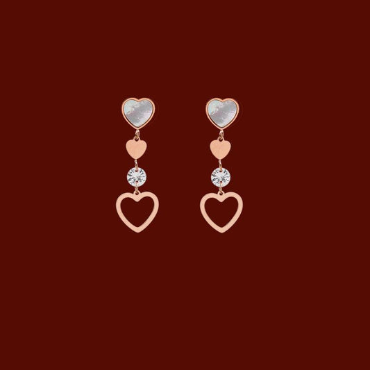 Red Love Long Earrings | Daily Wear Earrings