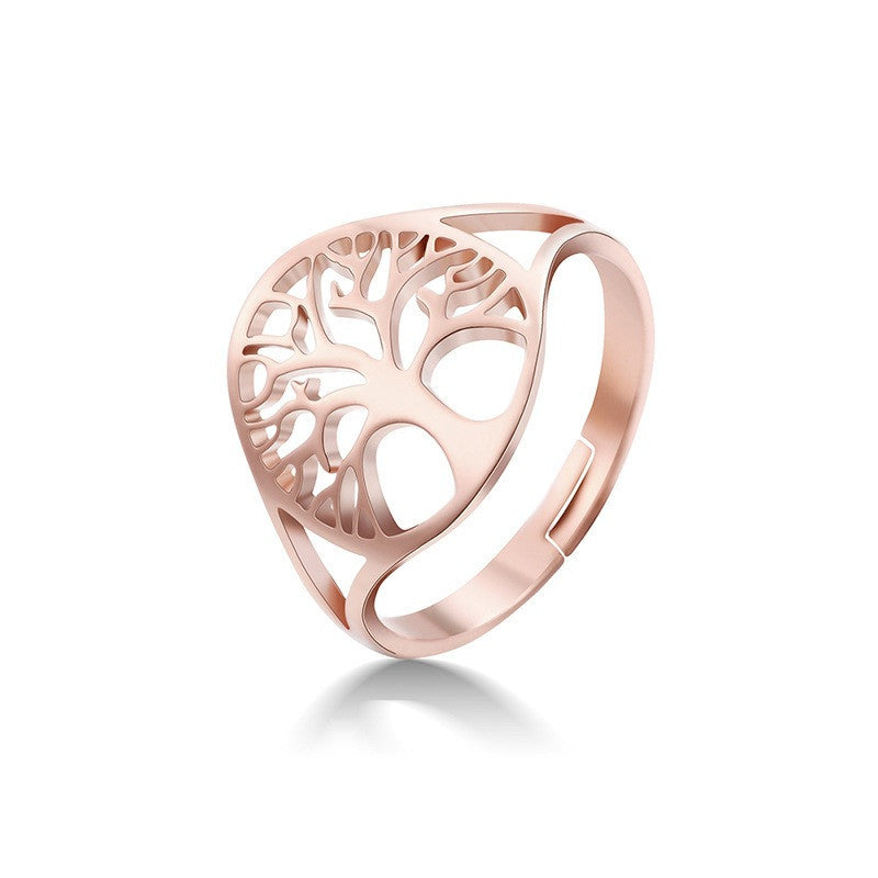 Retro Hollow Design Tree Of Life | Daily Wear Golden