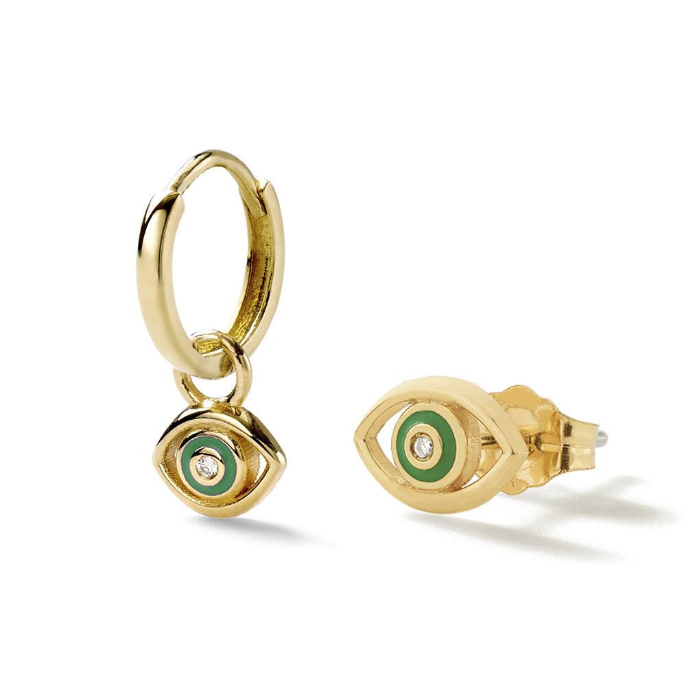 Diamond Devil's Eye Stud Earrings Earrings