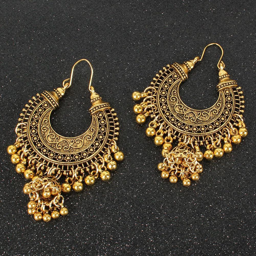Bell Tassel Earrings | Daily Wear Golden A